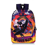 Spider-Man Backpack Kids 17" School Bag Large Capacity Allover Print Zipper Pouches