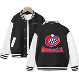 Montreal Jacket for Kids Ice Hockey Varsity Jacket Cotton Made Medium Thickness
