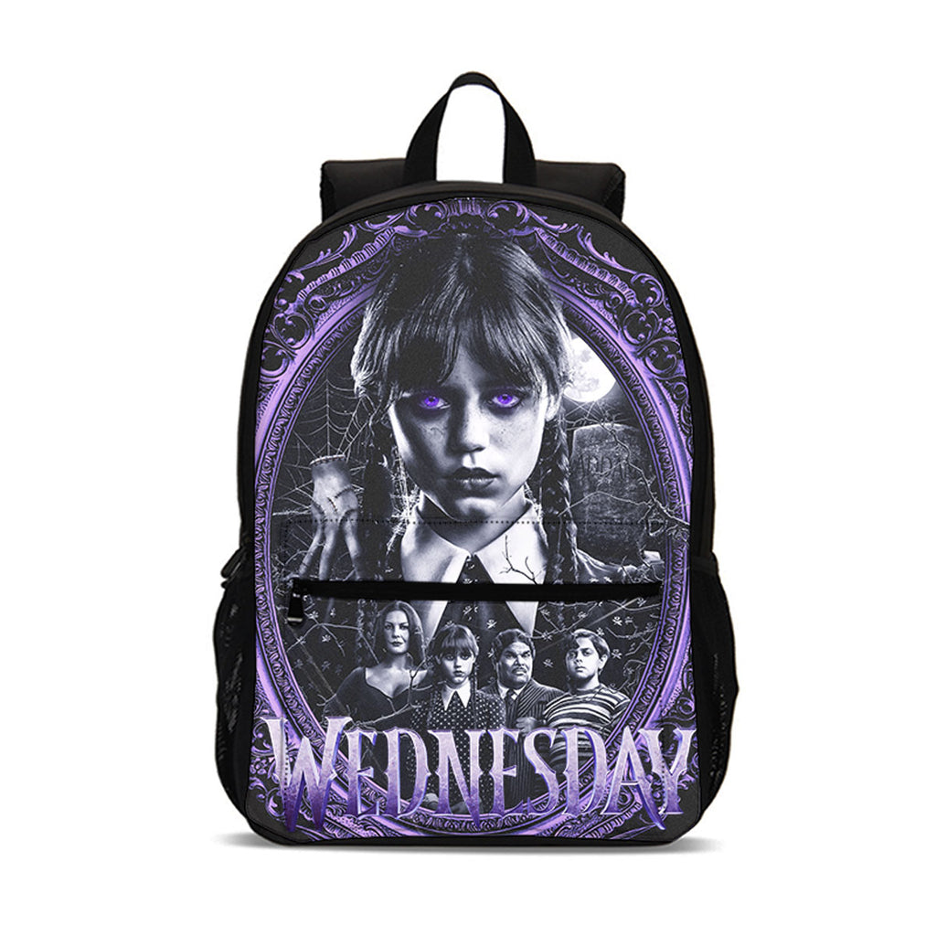 Wednesday Addams 18 inches Backpack School Bag for Kids Large Capacity