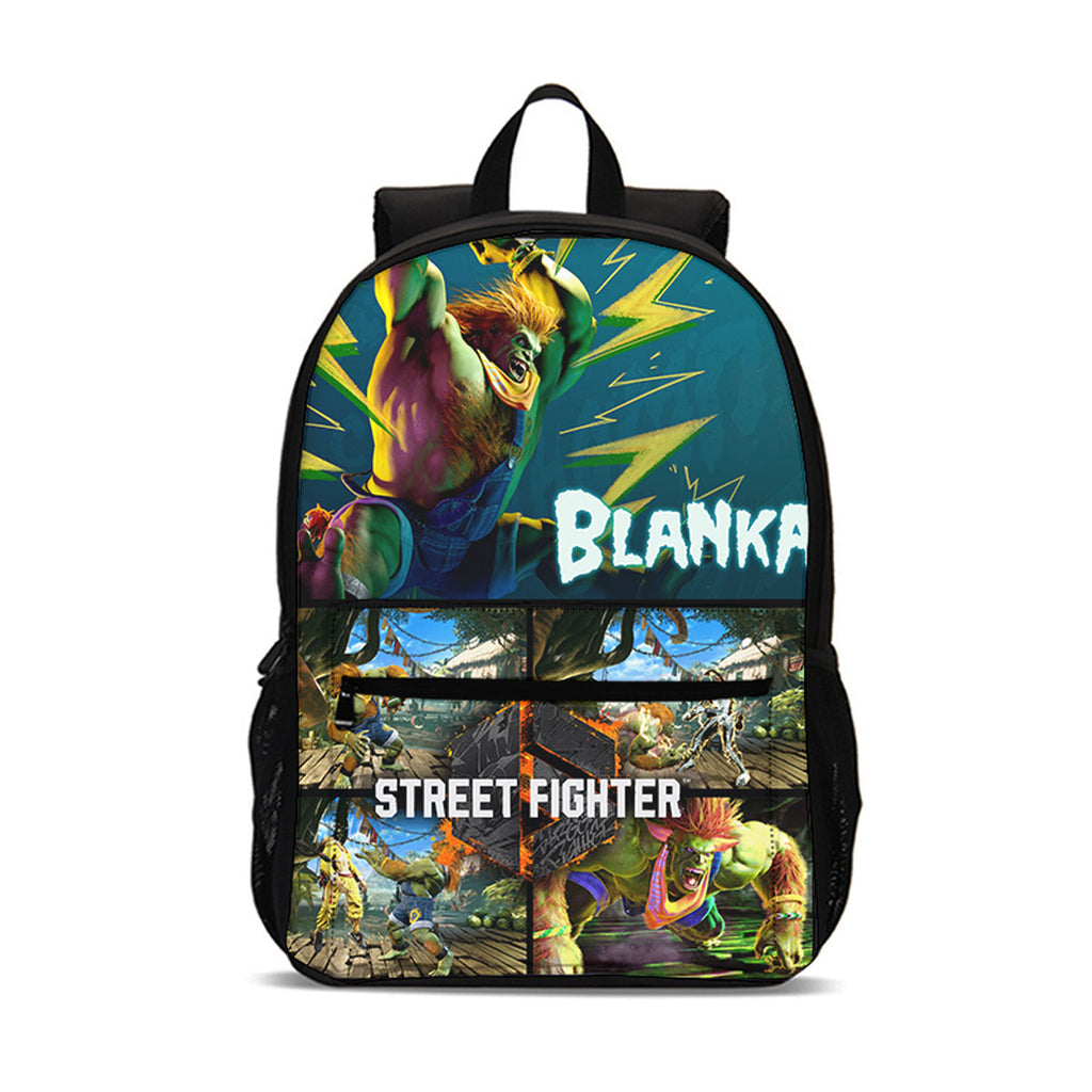 Street Fighter 18 inches Backpack School Bag for Kids Large Capacity