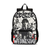 Wednesday Addams 18 inches Backpack School Bag for Kids Large Capacity