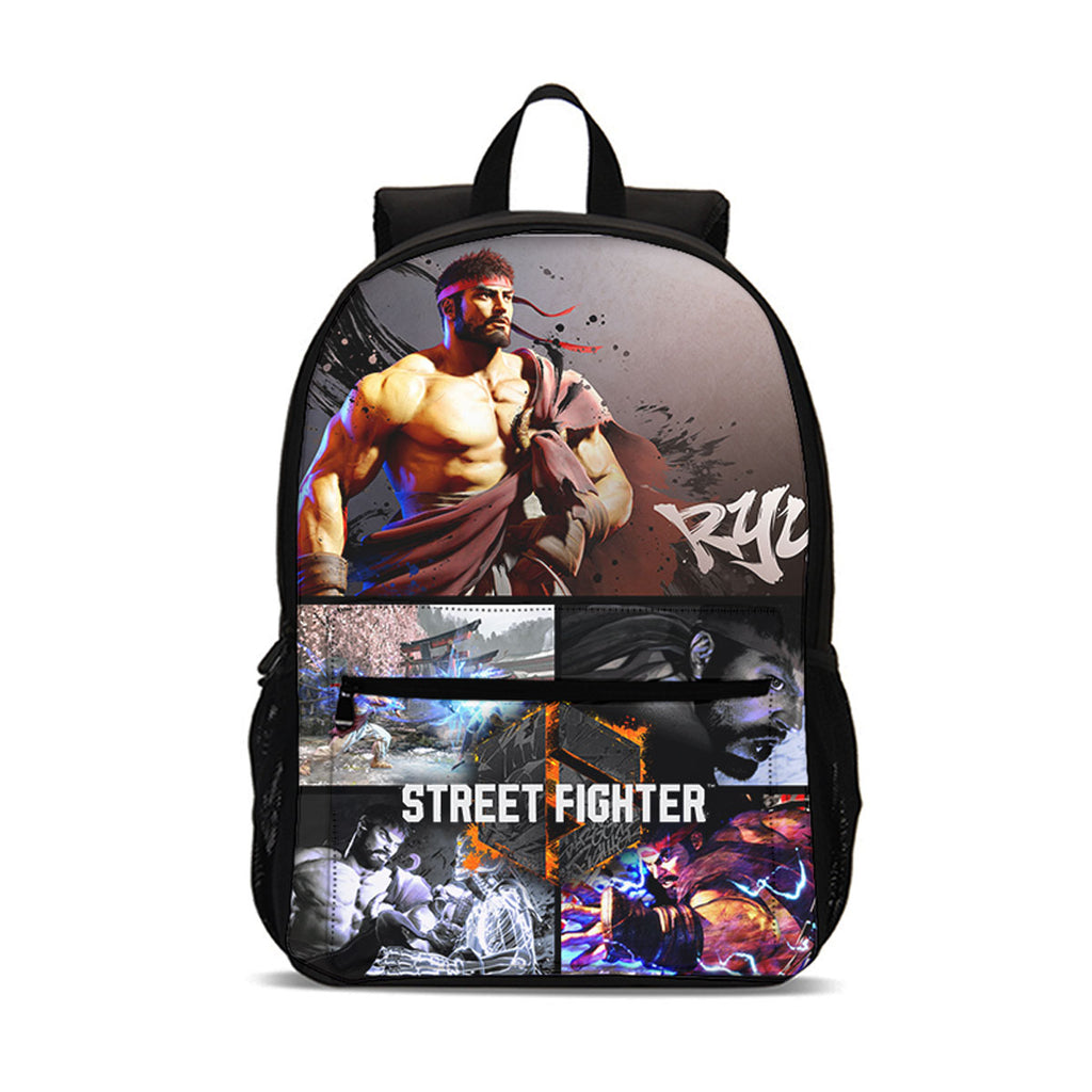 Street Fighter 18 inches Backpack School Bag for Kids Large Capacity