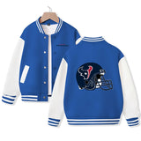 Kids' Houston Jackets American Football Varsity Jacket Cotton Made Jacket