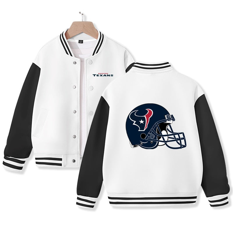 Kids' Houston Jackets American Football Varsity Jacket Cotton Made Jacket