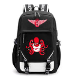 Kid's Ice Hockey Graphic Print Backpack with USB Charging Port Ideal Gift