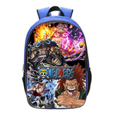 Kids One Piece Anime Backpack Large Blue School Bag Bookbags Trendy Gift