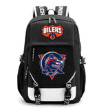 Kid's Ice Hockey Graphic Print Backpack with USB Charging Port Ideal Gift