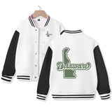 Delaware Varsity Jacket for Kids Baseball Jacket Letterman Jacket Cotton Jacket