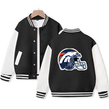 Kids' Denver Jacket with American Football Graphic Print American Football Varsity Jacket