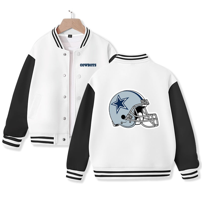 Dallas Jacket for Kids American Football Varsity Jacket Cotton Made Medium Thickness