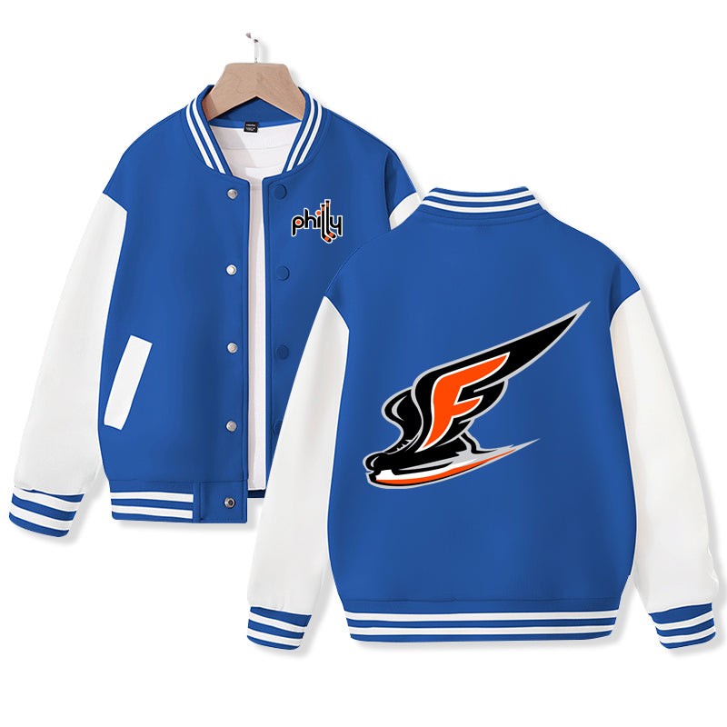 Philadelphia Jacket for Kids Ice Hockey Varsity Jacket Cotton Made Medium Thickness