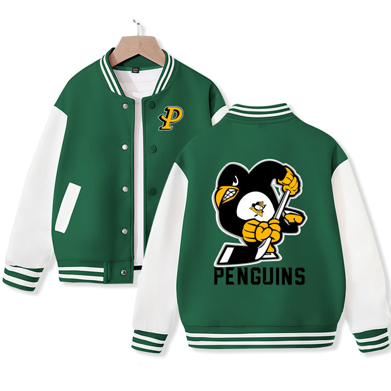 Pittsburgh Jacket for Kids Ice Hockey Varsity Jacket Cotton Made Medium Thickness