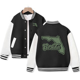Florida Varsity Jacket for Kids Baseball Jacket Letterman Jacket Cotton Jacket