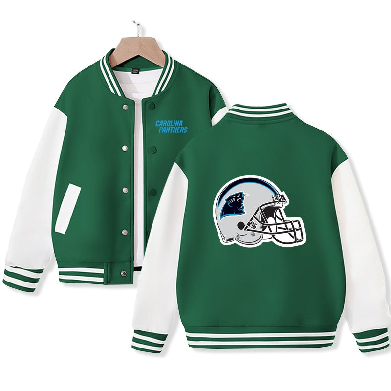 Kids Carolina Jacket American Football Varsity Jacket Cotton Made Ideal Gift