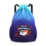 Denver Drawstring Backpack American Football Large Gym Bag Water Resistant Sports Bag