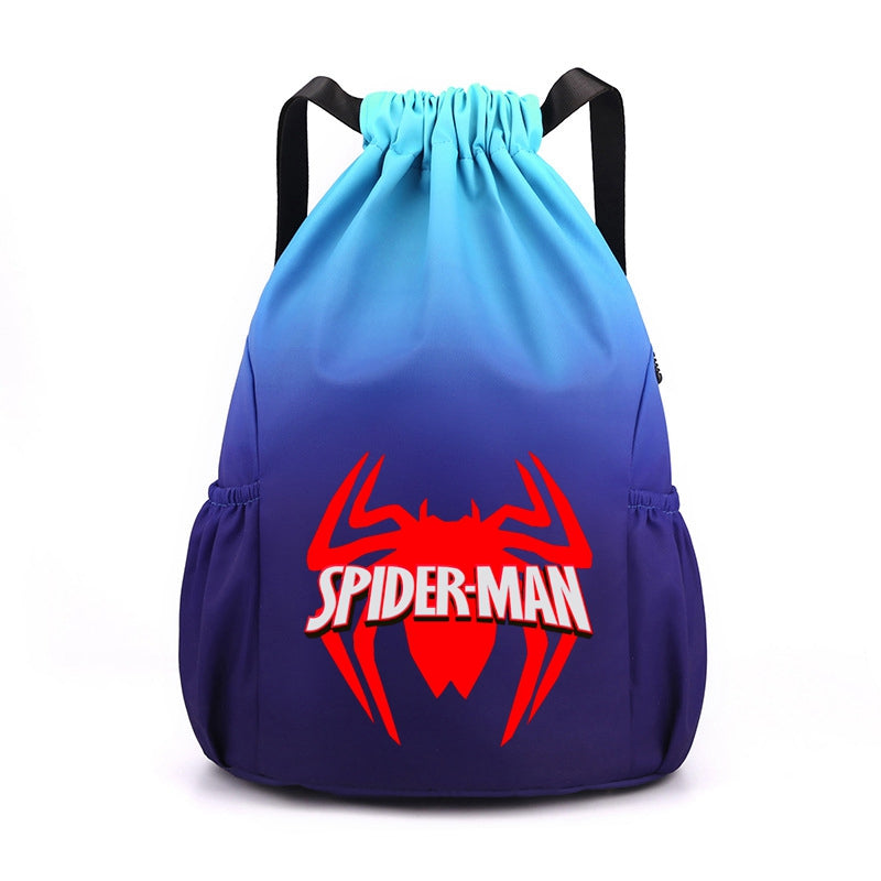Spiderman Drawstring Backpack Large Gym Bag Water Resistant Sports Bag Ideal Present