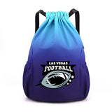 Las Vegas Drawstring Backpack American Football Large Gym Bag Water Resistant Sports Bag