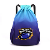 Baltimore Drawstring Backpack American Football Large Gym Bag Water Resistant Sports Bag