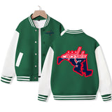 Washington Jacket for Kids Ice Hockey Varsity Jacket Cotton Made Medium Thickness