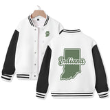 Indiana Varsity Jacket for Kids Baseball Jacket Letterman Jacket Cotton Jacket