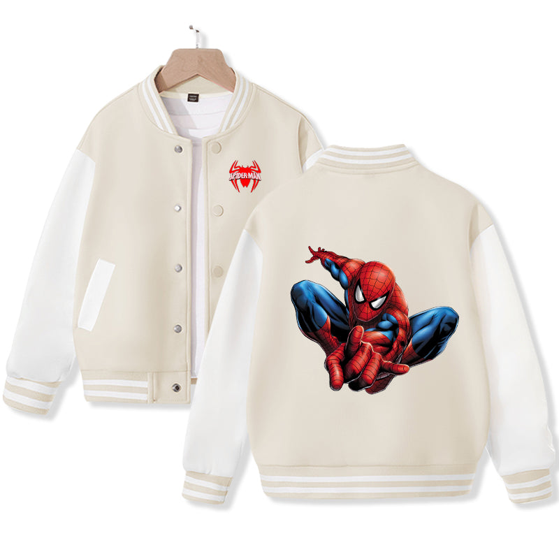 Spiderman Varsity Jacket for Kids Baseball Jacket Letterman Jacket Cotton Jacket