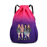 Blackpink Drawstring Backpack Large Gym Bag Water Resistant Sports Bag Ideal Present
