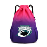 Philadelphia Drawstring Backpack American Football Large Gym Bag Water Resistant Sports Bag