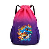 Sonic Drawstring Backpack Large Gym Bag Water Resistant Sports Bag Ideal Present