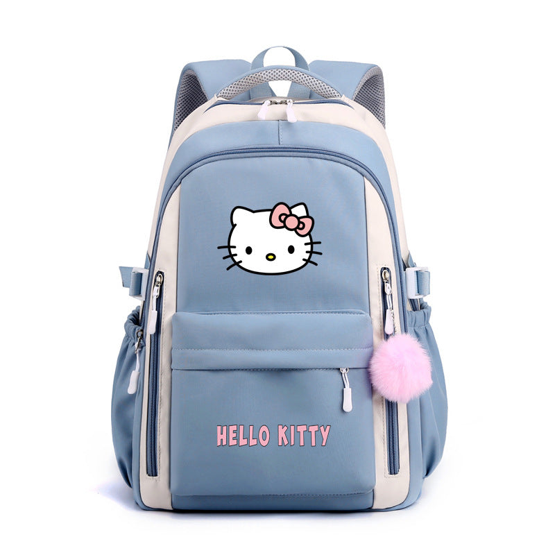 Kitty Kid's 16 inches School Backpack Waterproof Multiple Compartments Book Bag
