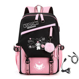 Kuromi Kid's 17 inches School Backpack with USB Charging Port