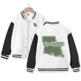 Louisiana Varsity Jacket for Kids Baseball Jacket Letterman Jacket Cotton Jacket