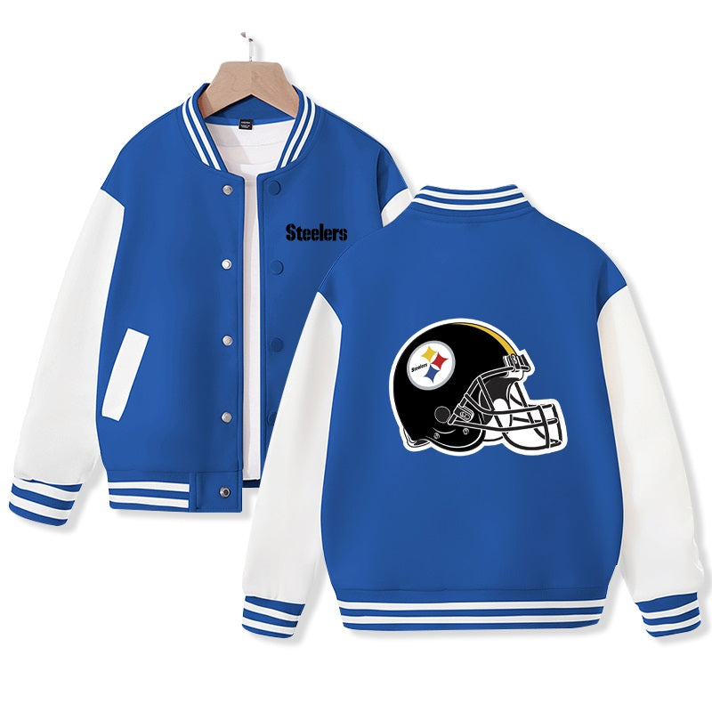 Kid's Pittsburgh Jacket American Football Varsity Jacket Cotton Made Jacket