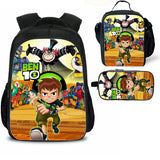 Ben 10 Kid's Backpack Lunch Bag Pencil Case 3 Pieces Combo
