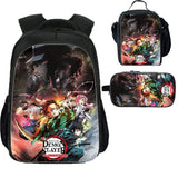 Demon Slayer School Backpack Lunch Bag Pencil Case 3 Pieces