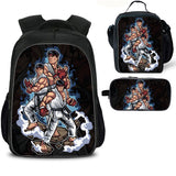 Street Fighter Kid's Backpack Lunch Bag Pencil Case 3 Pieces Pop School Merch