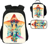 Super Mario School Backpack Lunch Bag Pencil Case 3 Pieces