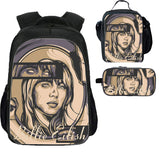 Billie Eilish School Backpack Lunch Bag Pencil Case 3 Pieces