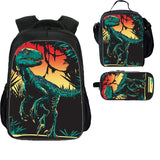 Jurassic Kid's Backpack Lunch Bag Pencil Case 3 Pieces Combo