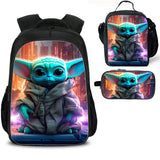 Yoda Kid's Backpack Lunch Bag Pencil Case 3 Pieces Combo School Merch