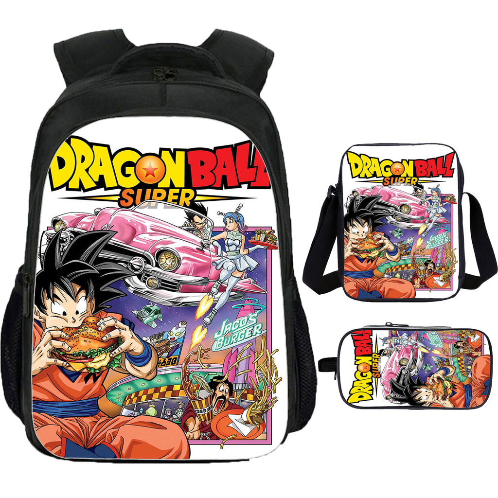 Dragon Ball Kid's School Backpack Shoulder Bag Pencil Case 3 Pieces Ideal Present