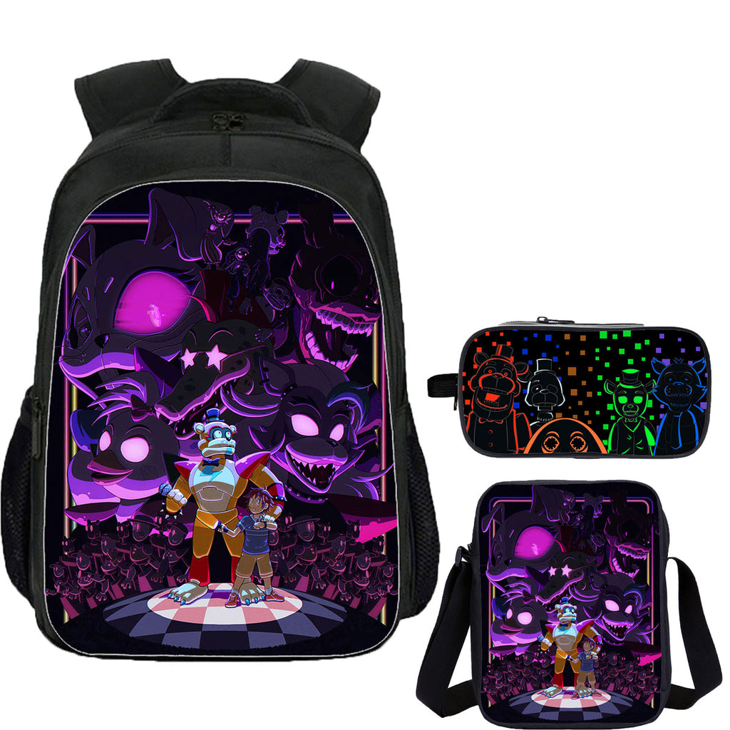 Five Nights at Freddy's School Backpack Shoulder Bag Pencil Case 3 Pieces Combo