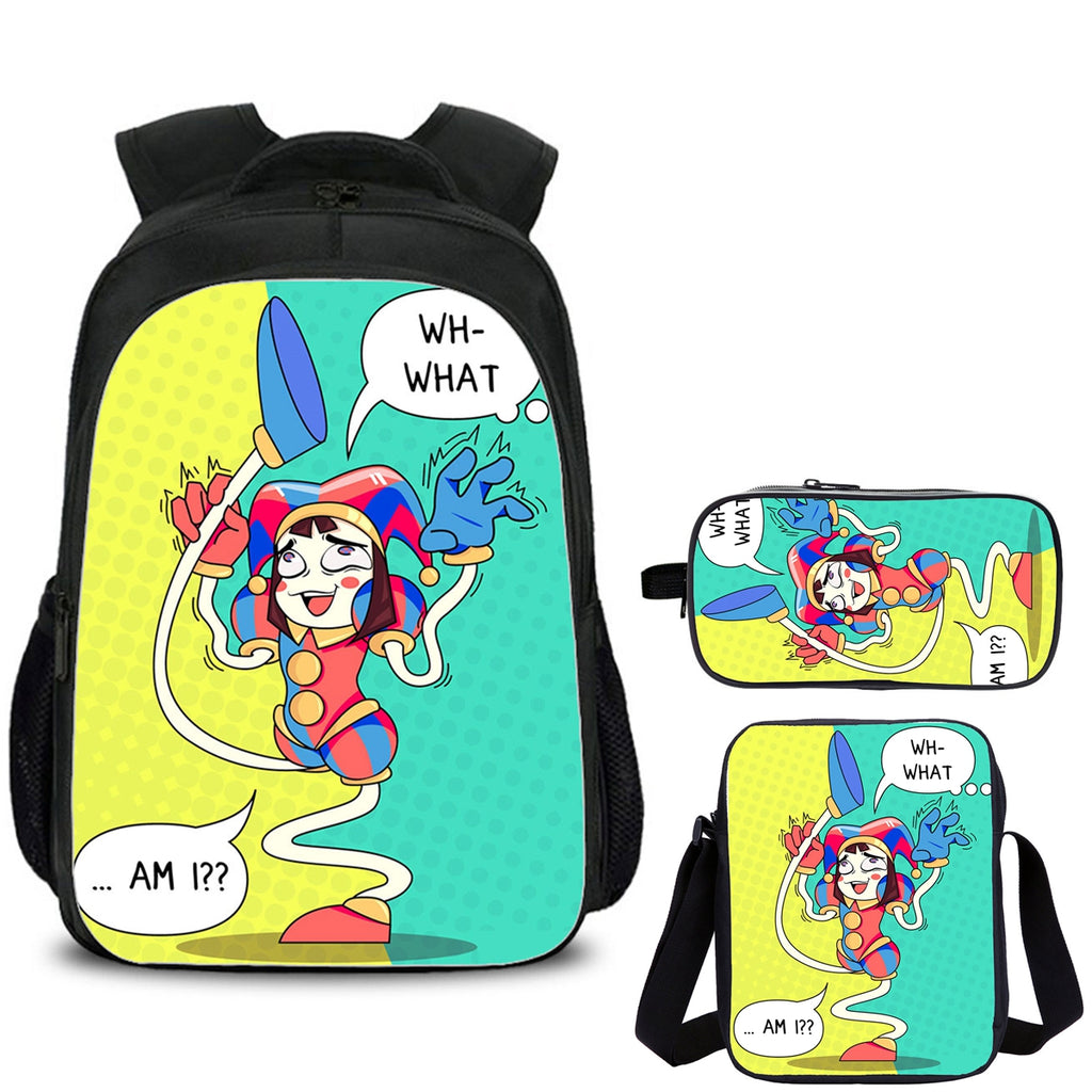 The Amazing Digital Circus Kids School Backpack Shoulder Bag Pencil Case 3PCS Trendy School Merch