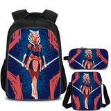 Ahsoka Kids School Backpack Shoulder Bag Pencil Case 3PCS Trendy School Merch