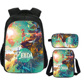 Zelda School Backpack Shoulder Bag Pencil Case 3 Pieces