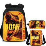 Dinosaur Kids School Backpack Shoulder Bag Pencil Case 3PCS Trendy School Merch