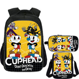 Cuphead School Backpack Shoulder Bag Pencil Case 3 Pieces Combo