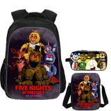 Five Nights at Freddy's School Backpack Shoulder Bag Pencil Case 3 Pieces Combo