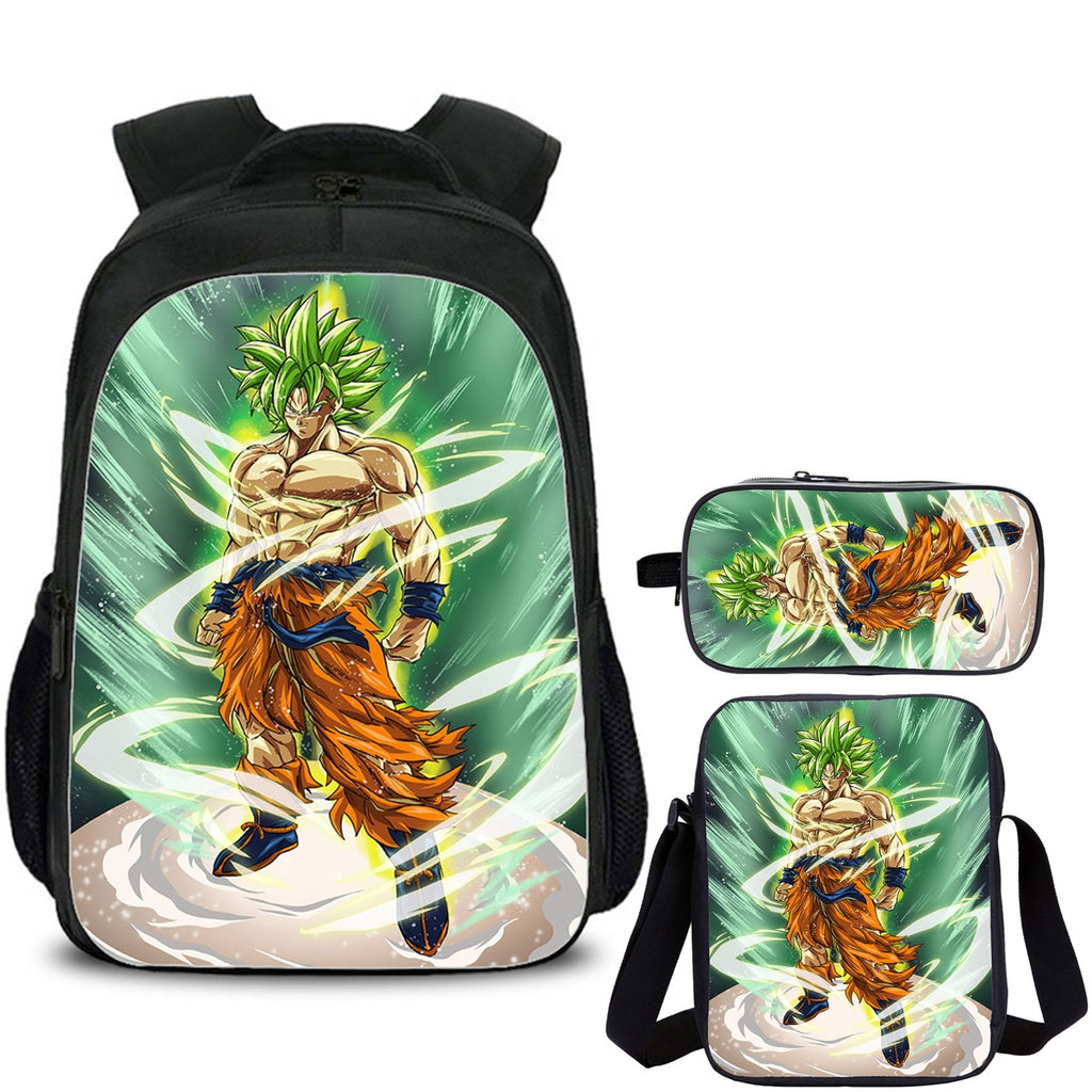 Dragon Ball Goku Kids School Backpack Shoulder Bag Pencil Case 3PCS Trendy School Merch