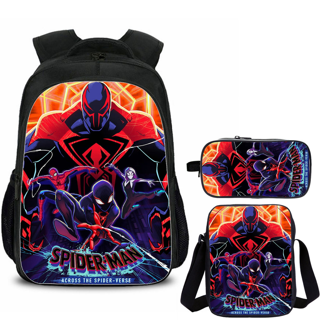 Spider-Man Across the Spider-Verse School Backpack Shoulder Bag Pencil Case 3 Pieces Combo