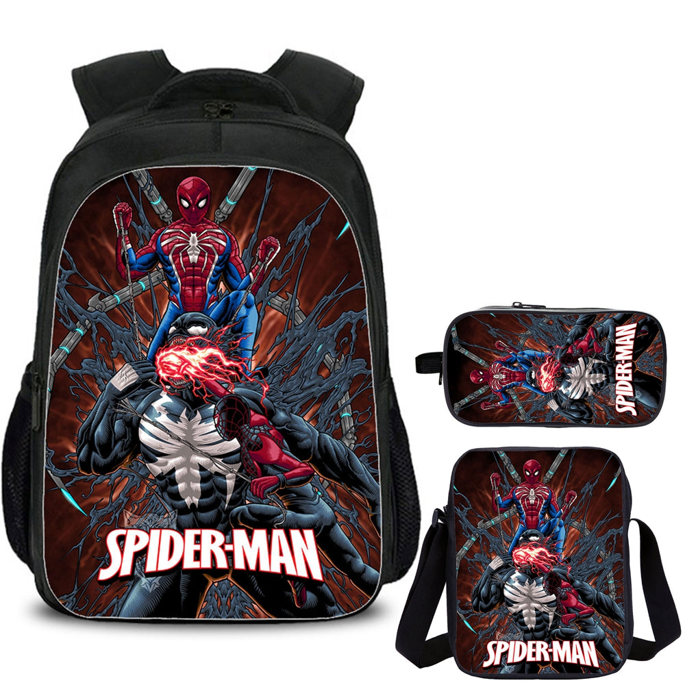 Kids Spiderman School Backpack Shoulder Bag Pencil Case 3PCS Trendy School Merch